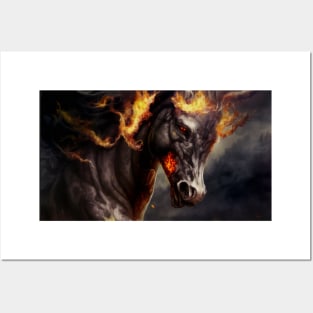 Demonic horse Posters and Art